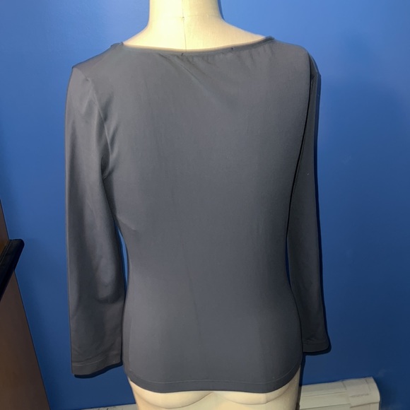 Ballinger Gold Slate Blue/Gray No Size Tag 18” Pit to Pit - Picture 3 of 5